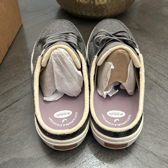 Dr. Scholl's NBD Grey Flannel Slip On Laces Mules - Picture 6 of 6